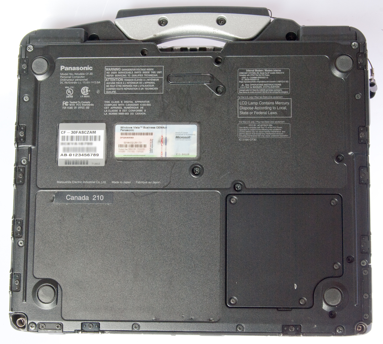 panasonic toughbook serial number location